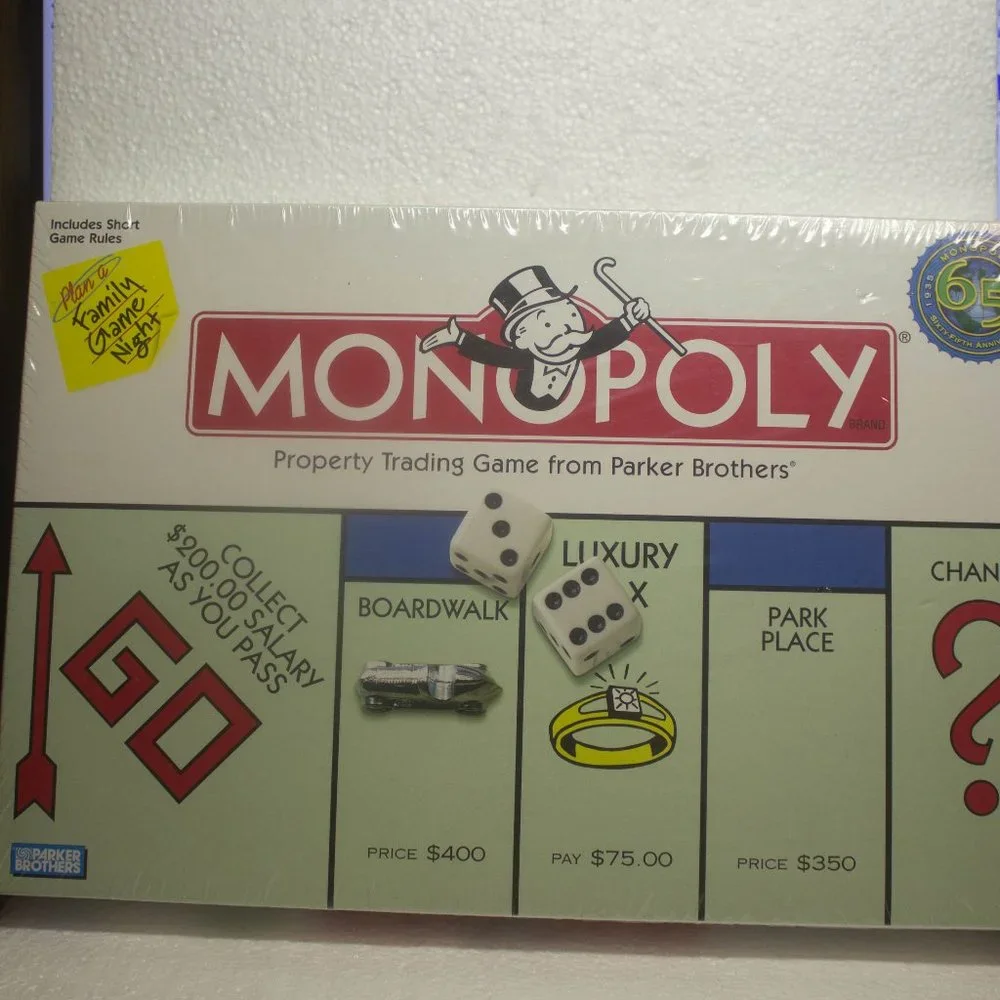 Vintage Monopoly Parker Brothers Board Game 1999 Edition Winning Token